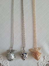 3 Engelsrufer (nicht Original) Kugel/Herz/Flügel, lachs, blau, weiß, top