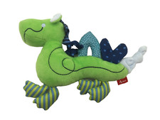 SIGIKID grüner DRACHE Greifling Rassel Glücksdrache Plüschtier Kuscheltier Baby