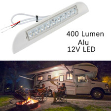 23cm 12V LED Außenlampe 400 Lumen Alu weiß Wohnwagen Wohnmobil Caravan Boot DHL
