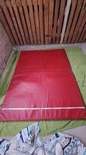 Vintage Faltbare Turn-Matte  Rot Schul-Sportmatte Retro 70,80er Ca. 200x120cm