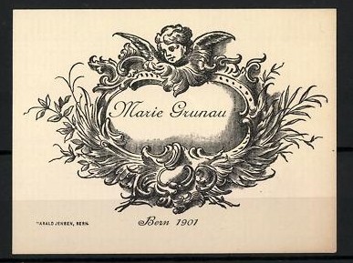 Exlibris marie grunau engel - marie,