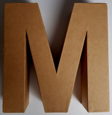 "M" Buchstabe - Pappmasche - ca. 17,0 x 17,5 x 5,5 cm - Rico Design - Buchstabe