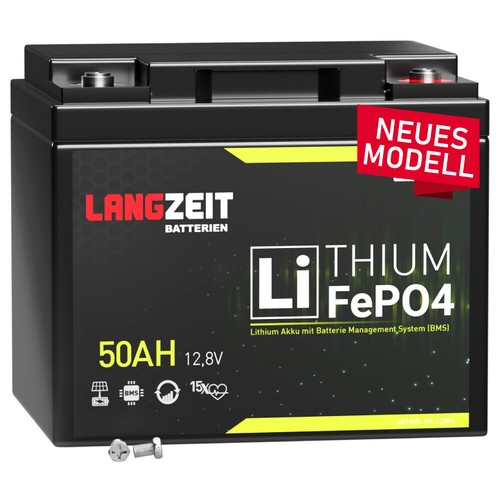 Lifepo4 50ah 12v - lifepo4, langzeit