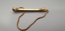 Vintage vergoldeter Krawattenclip mit Kette Krawatte