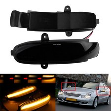 2x Schwarz Spiegelblinker LED Blinker für Mercedes Benz C Klasse W203 2000-2007