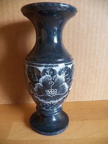 Vase kleine schwarz grau - kleine, schwarz/