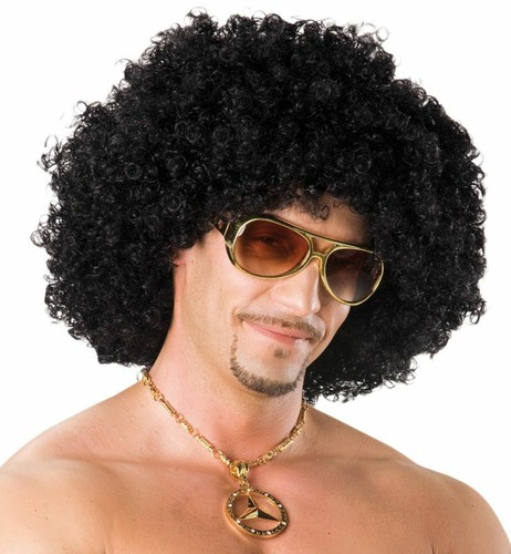 Perücke afro schwarz - perücke, afro,