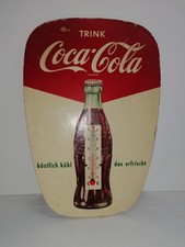 Trink COCA-COLA Reklameschild mit Thermometer