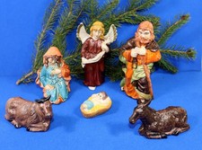 6 große Krippenfiguren Porzellan Weihnachtskrippe Krippe handbemalt 16 cm 80er J
