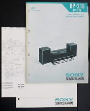 Original SONY HP-219 TC-219 Turntable System Service-Manual/Diagram/Parts o150