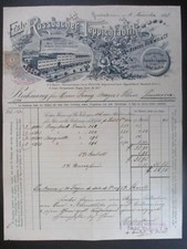 (2728) Rechnung Rossbacher Teppichfabrik, Hendel, Hummel & Co., 1897