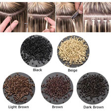 500/1000 3mm Mikroringe Silikon Micro Ring Extensions Haarverlängerung Beads Tip