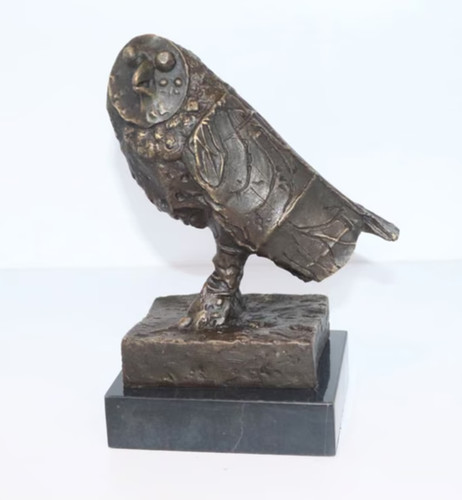 Bronze skulptur figur - figur, "eule"