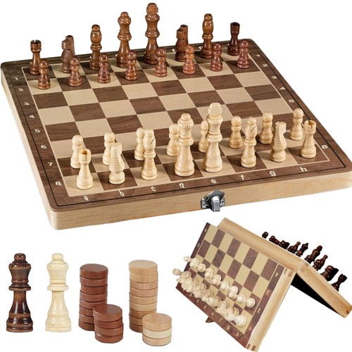 Schachspiel holz magnetisch - schachspiel,