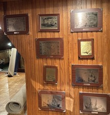 Konvolut 9 Mahagoni Messing