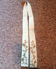 Stola Messgewand Gold Stickerei Um 1900 Seide