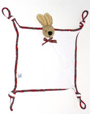 Spiegelburg in weiß rot Häschen Hase Bunny Schmusetuch Schnuffeltuch Kuscheltuch