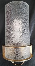 70er Doria Wandlampe Eisglas mit Zugschalter❤❤❤