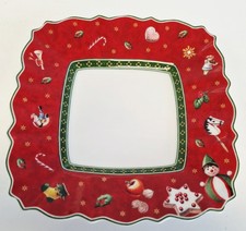 Villeroy & Boch Toy's Delight Brotteller Beilagenteller Eckig Rot 17 cm RAR