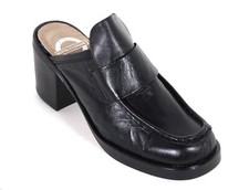 354 Plateau Clogs Slip On Leder Heels Tower Retro Pantolette Buffalo London 36