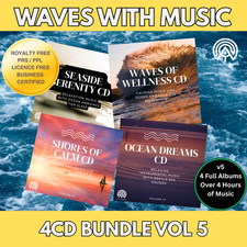 WAVES WITH MUSIC CD BUNDLE VOL 5 X4CD – Stress Relief Free UK P&P
