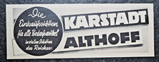 Karstadt Althoff , Alte Reklame , 1939 , (A32)