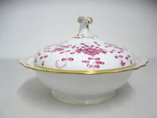 17557/ MEISSEN - DECKELSCHÜSSEL - REICHE INDISCHE MALEREI PURPUR - 1. WAHL