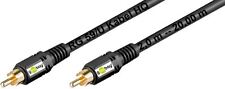 goobay ® Cinchkabel subwooferkabel HQ Kabel A/V Gold Kontakte Cinchstecker RG59