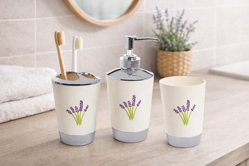 Bad accessoires set - set, lavendel