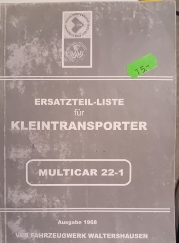 Multicar ersatzteilliste - multicar,