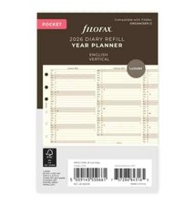 filofax Kalendereinlage POCKET Jahresplaner Leporello 2026 cotton creme 26-68208