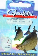 Gebundene Gamakatsu Brassen Haken Gr. 6, 8, 10, 12, 14 Vorfachhaken am 2210R