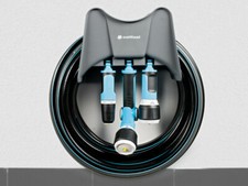 Schlauchhalter Wandschlauchhalter für Gartenschlauch Kunststoff grau Cellfast