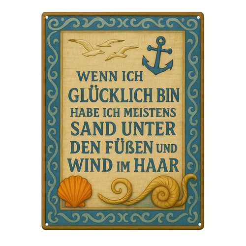 Friesenspruch blechschild - blechschild, |