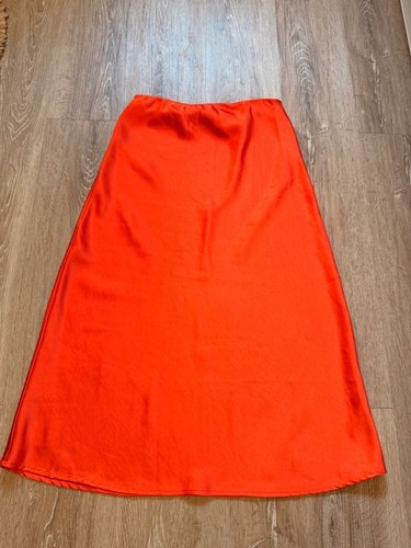 Satinierter maxirock orange - satinierter,