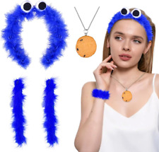 Krümelmonster Kostüm Set für Damen & Kinder - Fasching & Halloween Zubehör