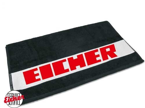 Handtuch schwarz mit - , eicher