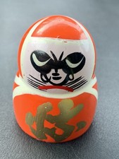 Mini Original Japan Kokeshi Doll Daruma Glück Zen Budhismus Kanji Tempel Osaka