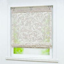 Raffrollo Ausbrenner Transparent Raffgardinen mit Ösen Küche Gardine ohne Bohren