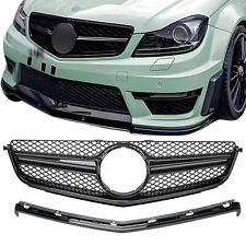Passt für Den Mercedes C W204 C63 Facelift Kühlergrill Glanz Schwarz Sport Grill