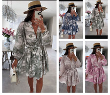 Damen-Minikleid mit Bindeband