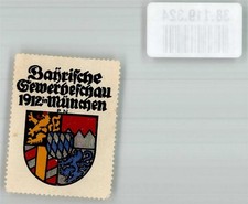 38119324 - 8000 Muenchen sign. Neu Paul Bayrische Gewerbeschau 1912 Wappen