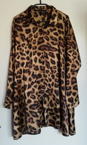 Satin bluse leoprint - leoprint,, größe
