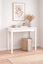 Konsolentisch Holz Weiß 80cm