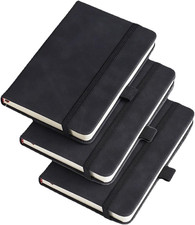 Projects Notizbuch A7 Liniert Hardcover, 3 Stück Klein Notizblock Liniert, Mini 