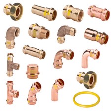 Viega Profipress Gas SC-Contur Fitting Installation Bogen T-Stück Muffen Auswahl