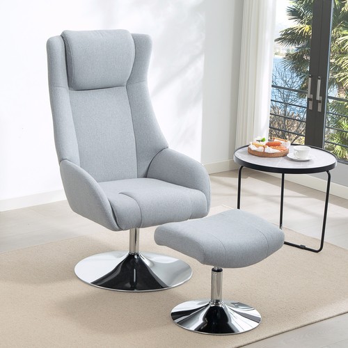 Homcom relaxsessel mit - mit, hocker