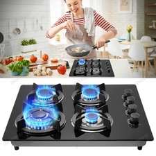 60CM Gaskochfeld Glas Einbau