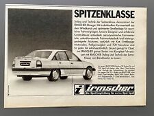 Irmscher Opel Omega Tuning Oldtimer 1987 Vintage Werbung Reklame
