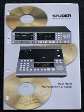 STUDER D730 D731 CD-Player Produkthefte magazines